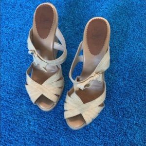 Louboutin canvas wedges